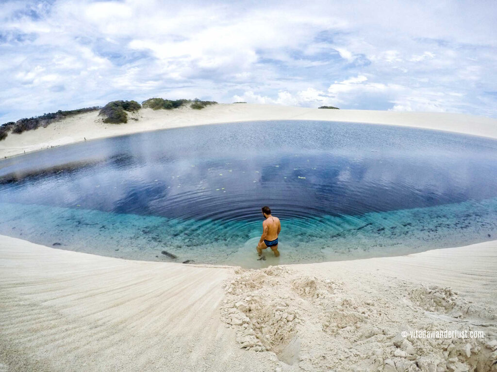 Un tuffo nella Lagoa Preguiça - Lençóis Maranhenses