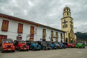Salento Colombia - Plaza Bolivar Willys Nuestra Senora del Carmen