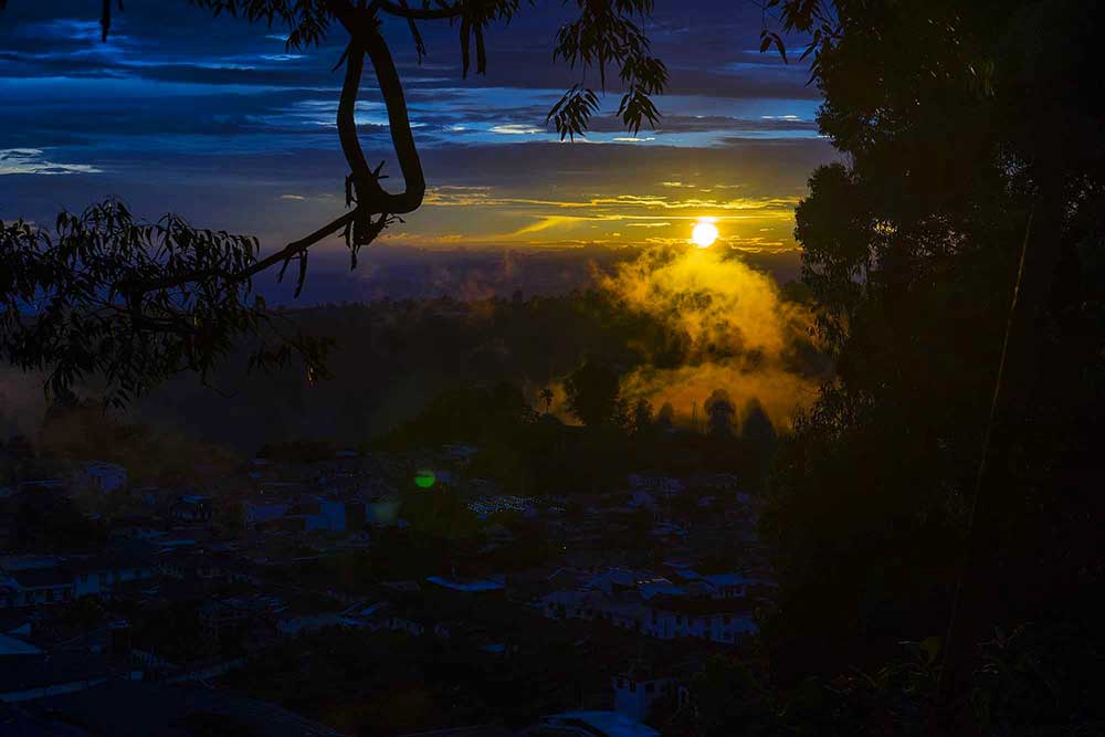 Tramonto dal mirador di Salento - Colombia