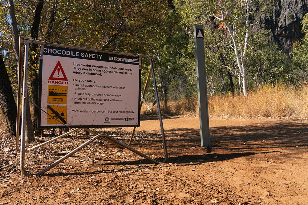 Gibb River Road - Windjana Gorge - Segnale di pericolojpg