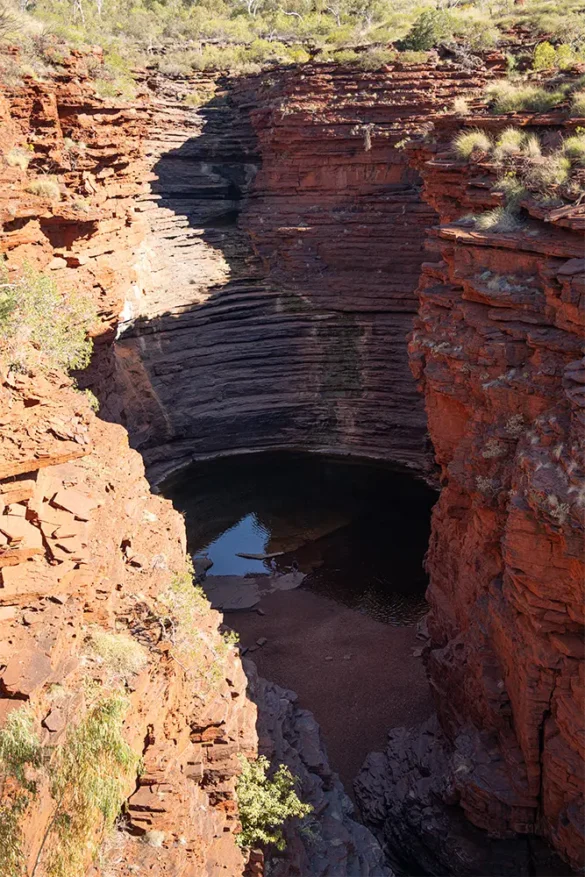Karijini National Park – Joffre Gorge vista dall’alto Karijini National Park - Joffre Gorge vista dall'alto