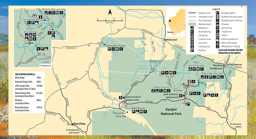 Karijini National Park - map