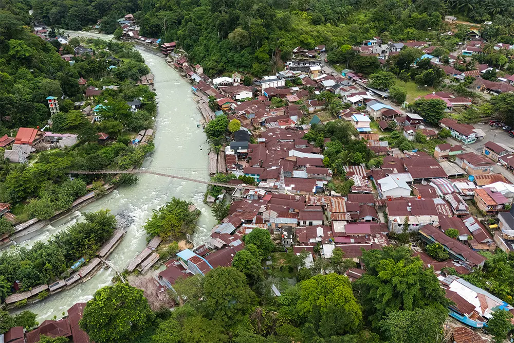 Bukit Lawang vista dall'alto